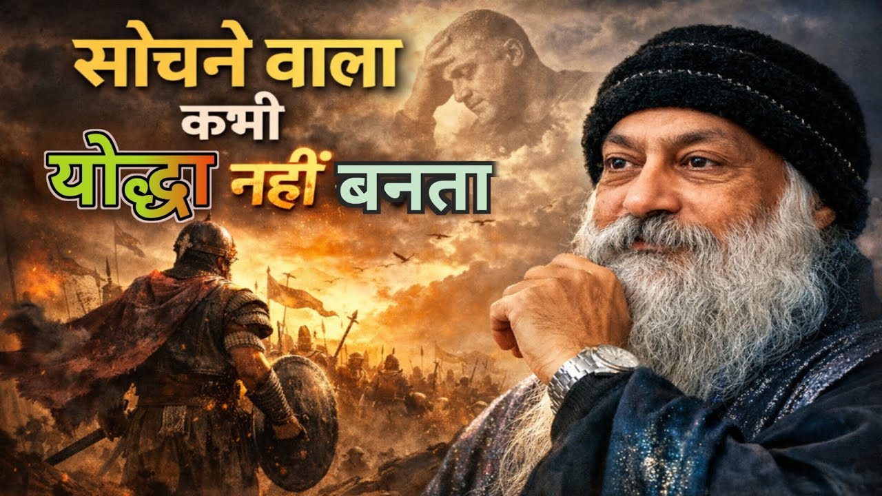 Osho:-सोचने वाला कभी योद्धा नहीं बनता |Osho Hindi Parvachan 