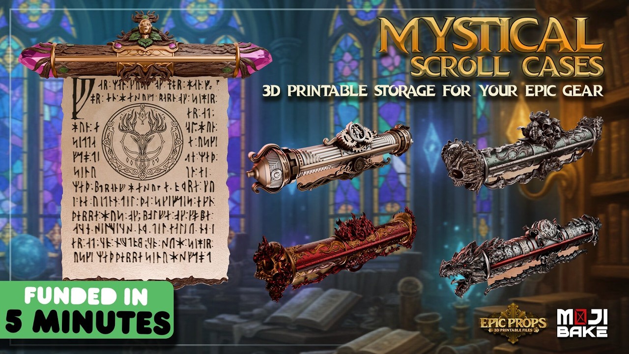 Epic Props: Mystical Scroll Cases – How to Assemble & Use a Modular 3D printable Fantasy Scroll case