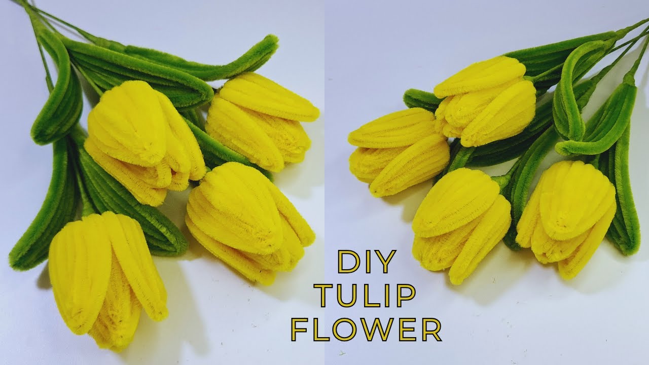 How to Make a Tulip Flower with Pipe Cleaners