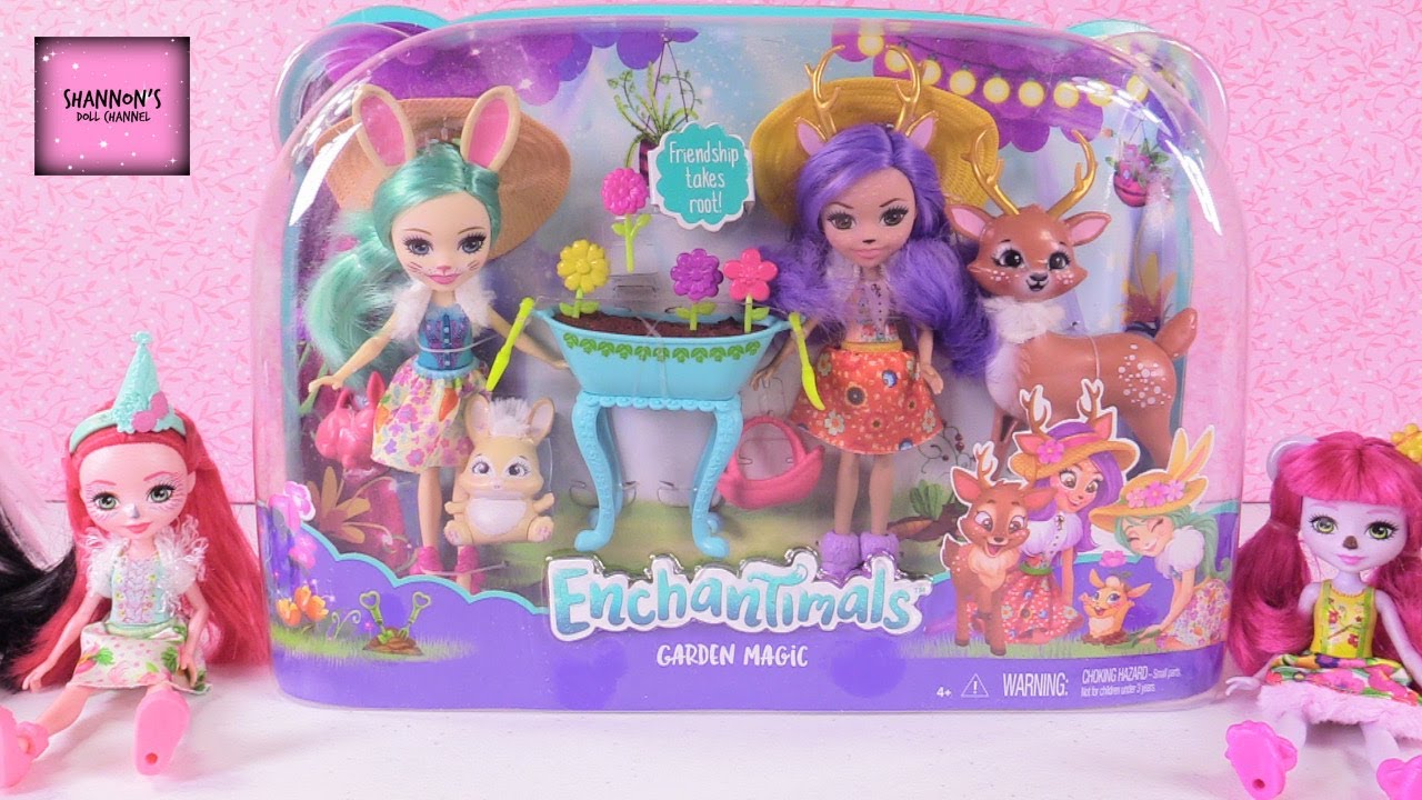 Enchantimals Garden Magic Playset Doll Review Fluffy Bunny Danessa Deer | ShannonsDollChannel