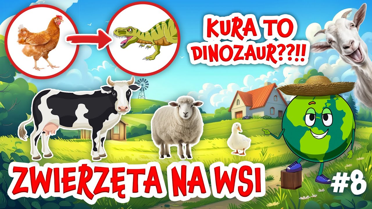 Zwierzęta na Wsi - Kura to Dinozaur? Film Edukacyjny dla Dzieci