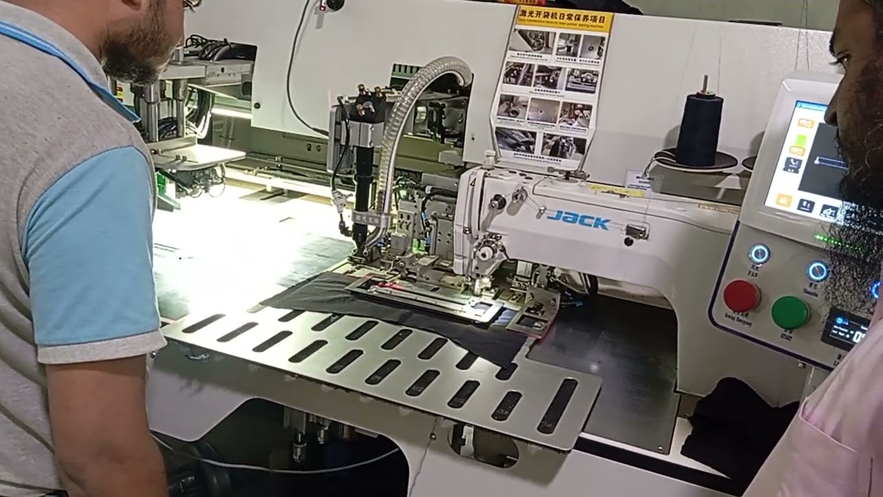 Jack J6 pocket welting machine.