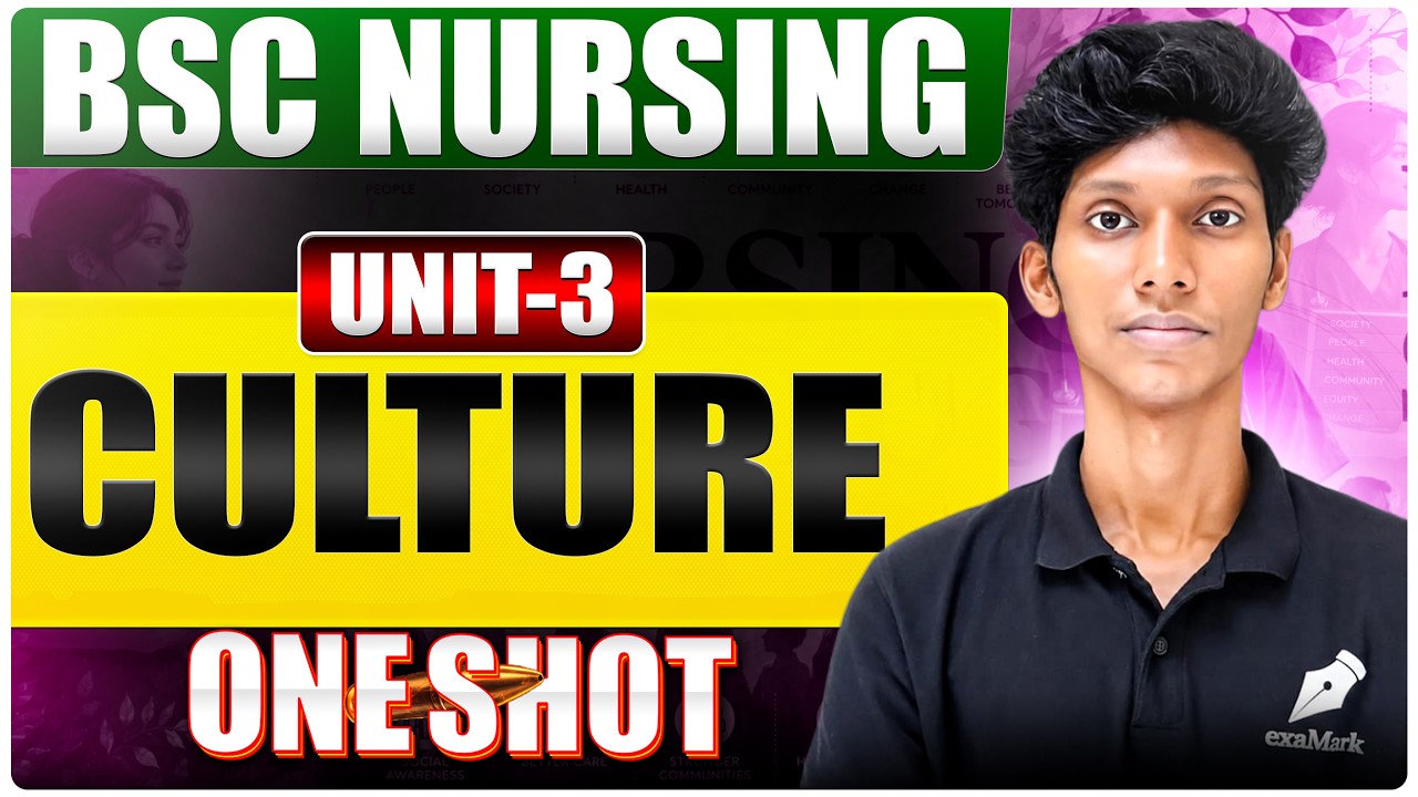 Culture || Unit 3 || Sociology || One Shot|| Bsc Nursing|| Gnm 
