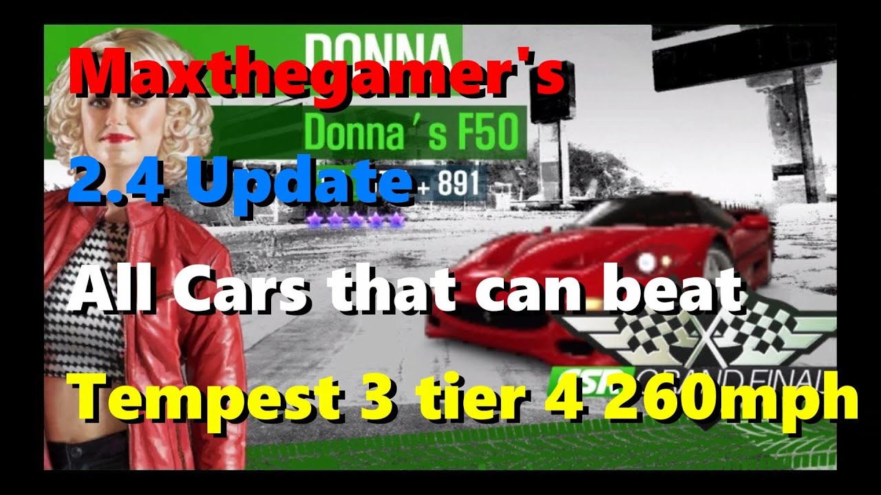 Обновление CSR2 2.4. Все автомобили, способные развивать скорость 260 миль в час (по версии Maxth...