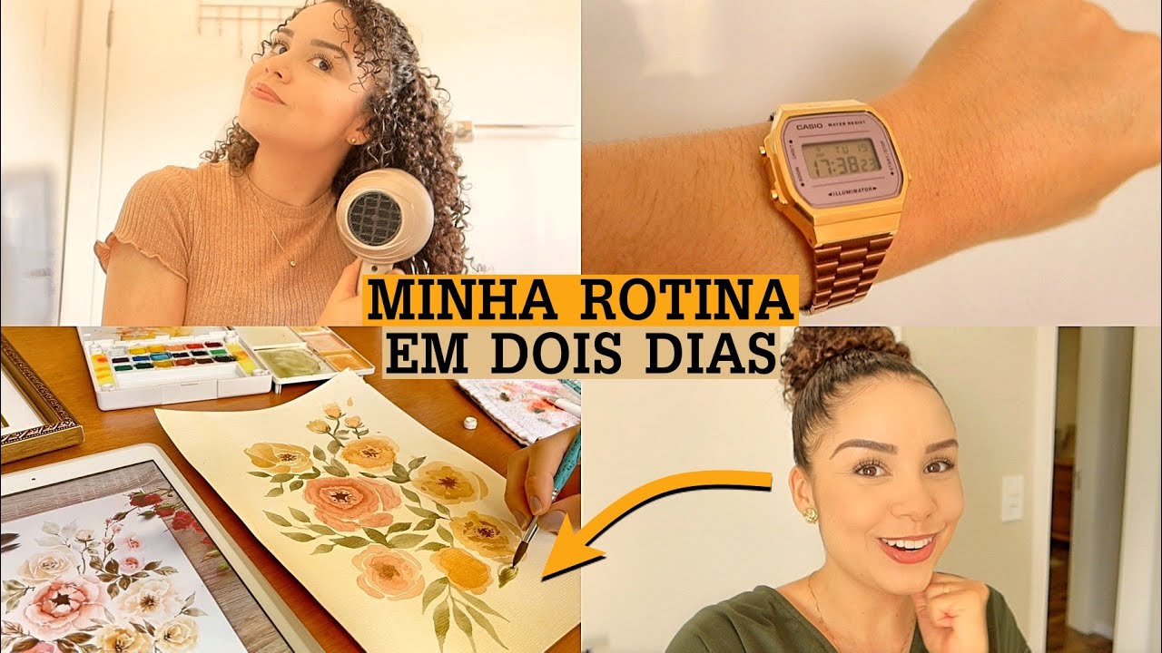 VLOG: REVITALIZAÇÃO DOS CACHOS, pintando aquarela, meu relógio novo, feijoada... ✨