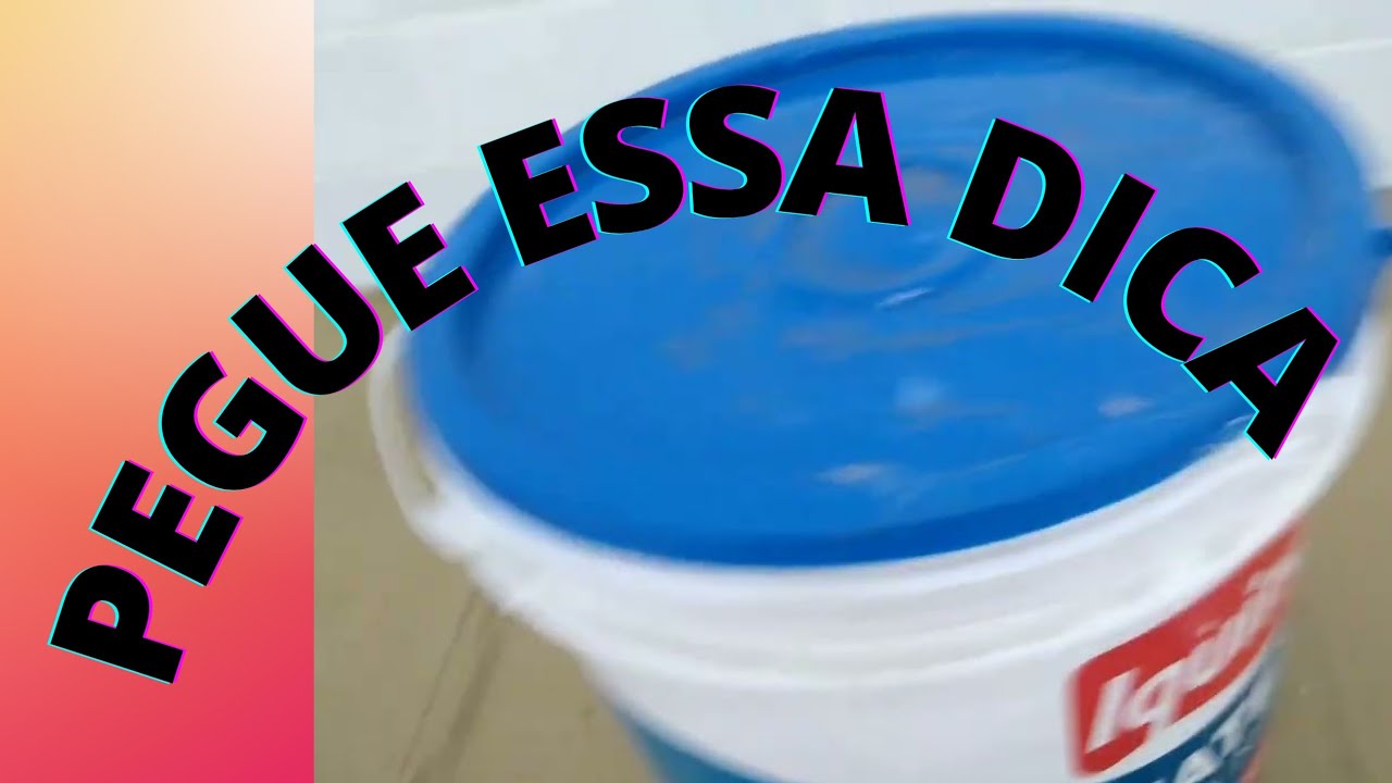 ABRINDO TAMPA DE BALDE DE TINTA DE 15 LITROS FÁCIL, PEGUE ESSA DICA.