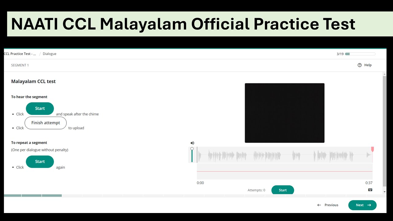 Let's Try the CCL Malayalam Official Practice Test | With Note-Taking