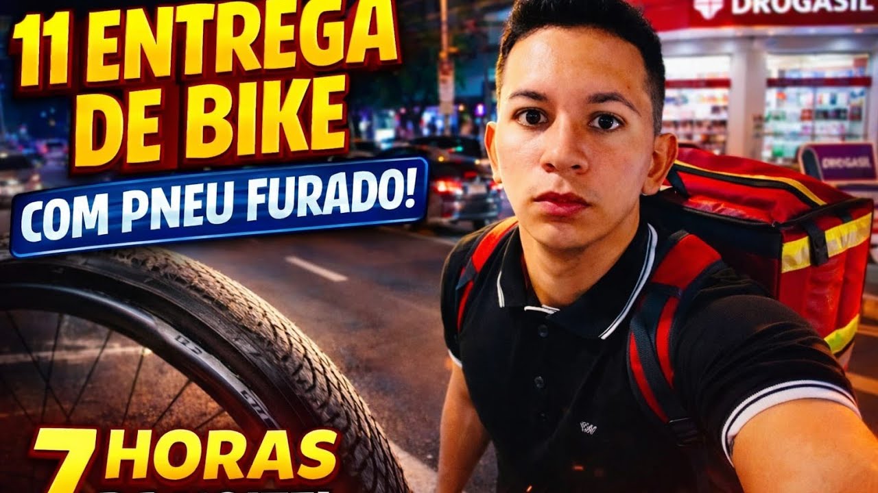 Comecei às 19h com pneu furado… só parei depois da 11ª entrega”