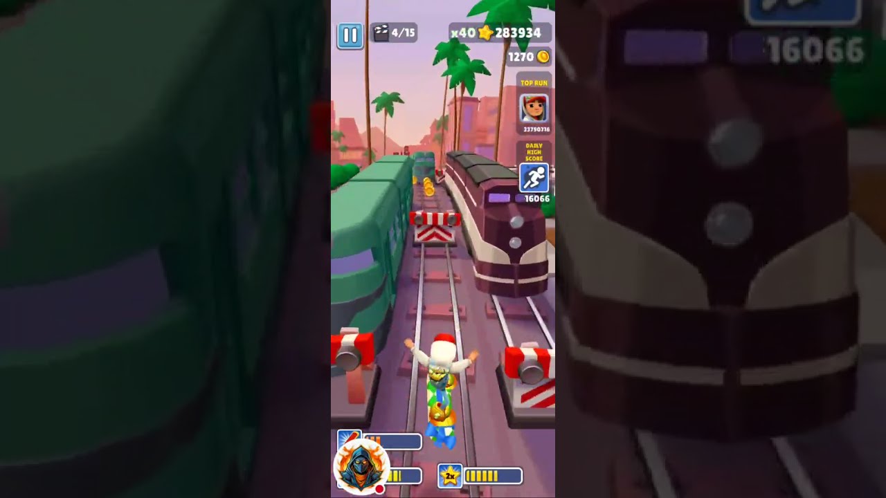 subway surfers play and break record play well