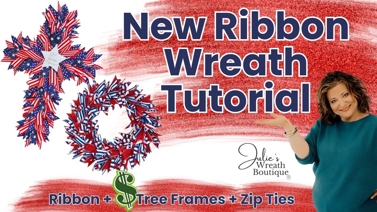 How to Make an Easy Ribbon Wreath | How to Make a Ribbon Wreath | Dollar Tree Wreath Tutorial