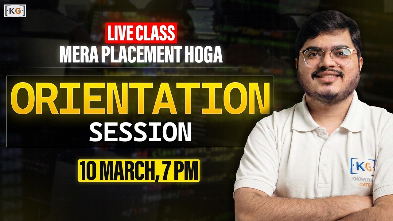 🛑Orientation: MERA PLACEMENT HOGA अनुशासन - Live Class | Placement Preparation for IT Companies