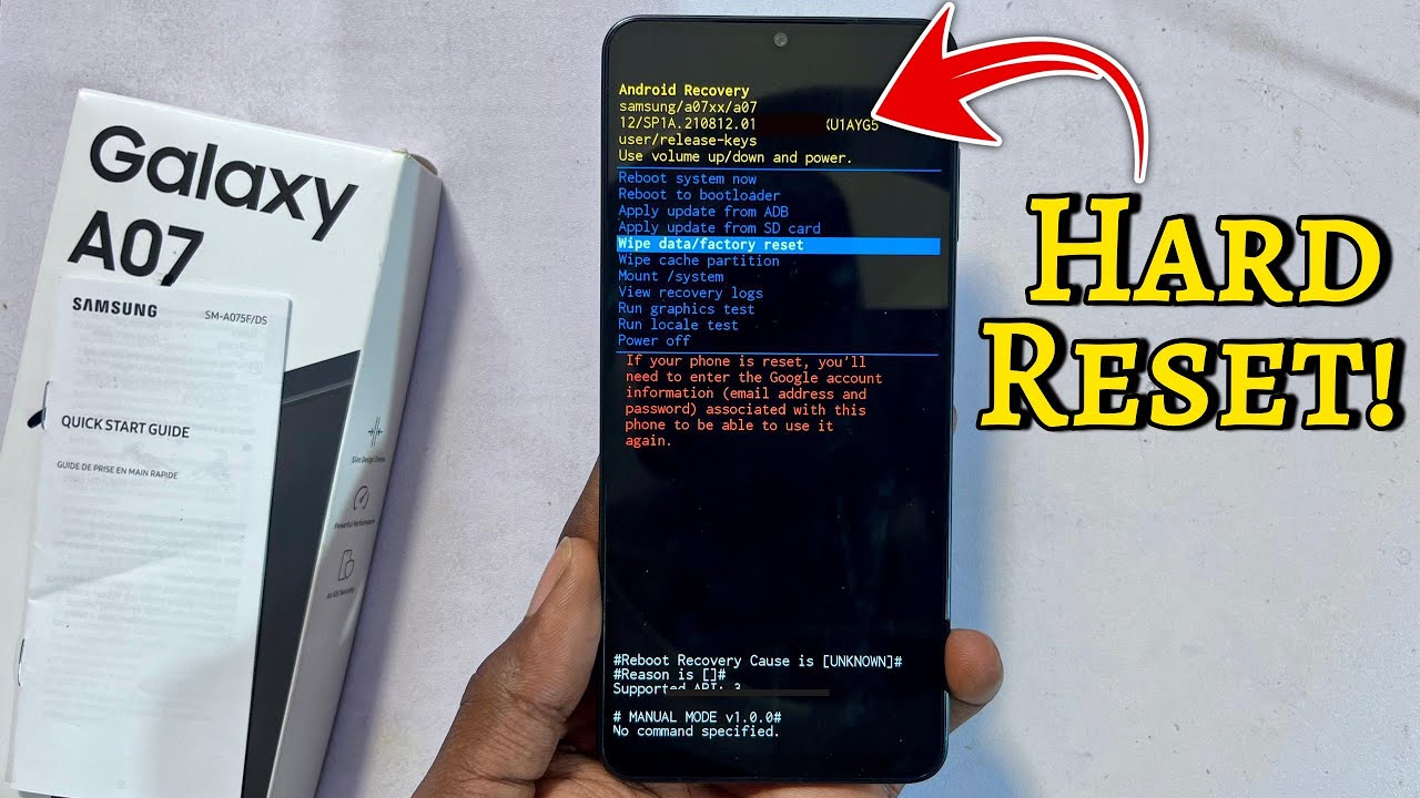Как сделать полный сброс настроек Samsung Galaxy A07!