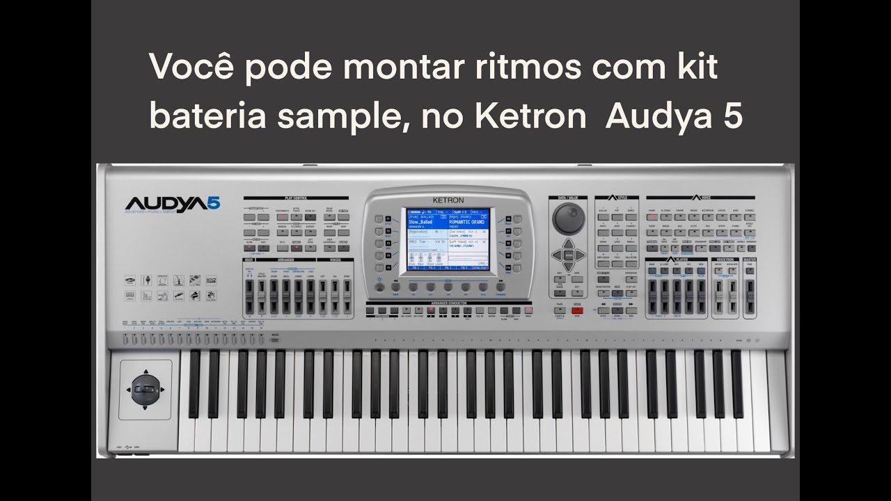 Novidade! Usando kit  bateria sampler  Audya 5 #ketron