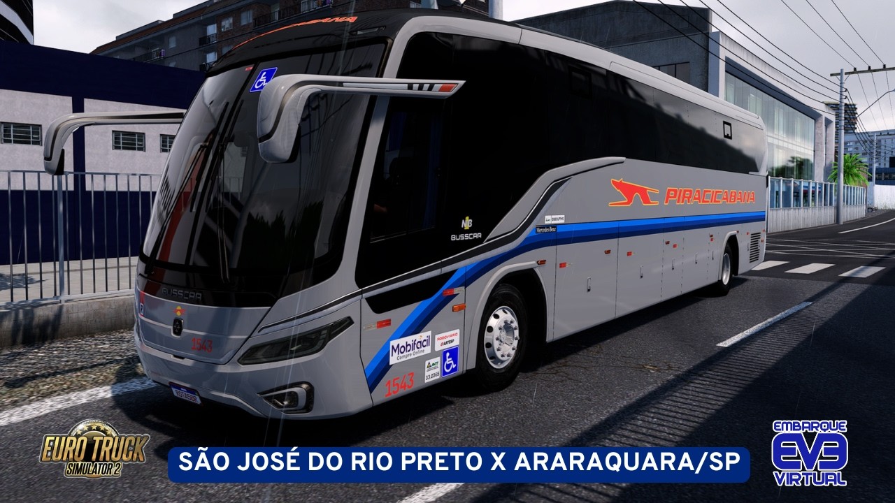 ETS 2 MODBUS | SÃO JOSÉ DO RIO PRETO/SP X ARARAQUARA/SP | MAPA RBR | VIAÇÃO PIRACICABANA EM 4K