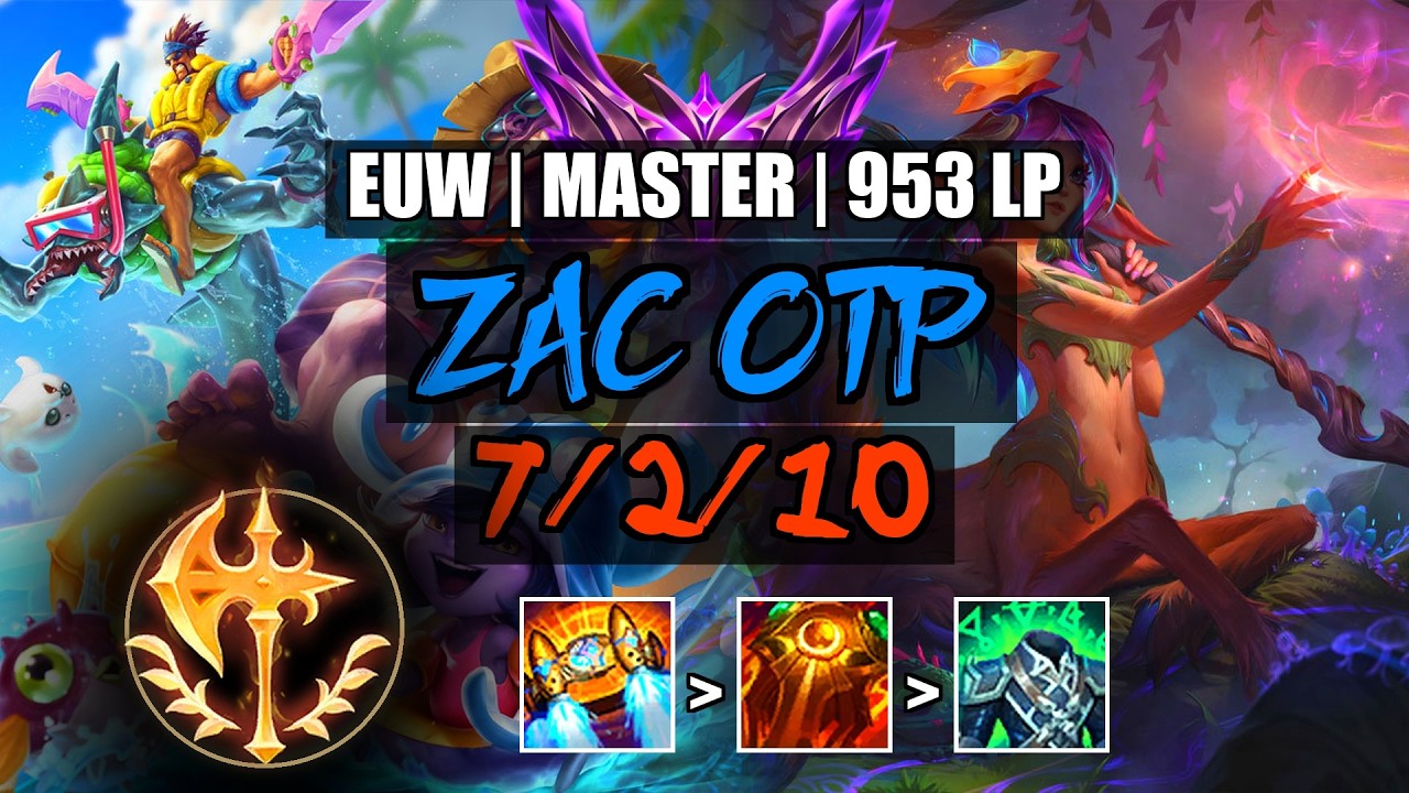 Zac OTP vs Lillia Jungle 7/2/10 | EUW Master 953LP