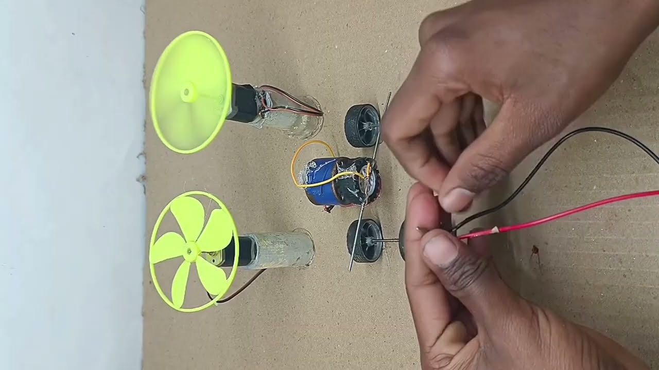 चुंबकीय आकर्षण शक्ति द्वारा आर्मेचर घूमर बिजली उत्पन्न करना || Dc motor Experiment power