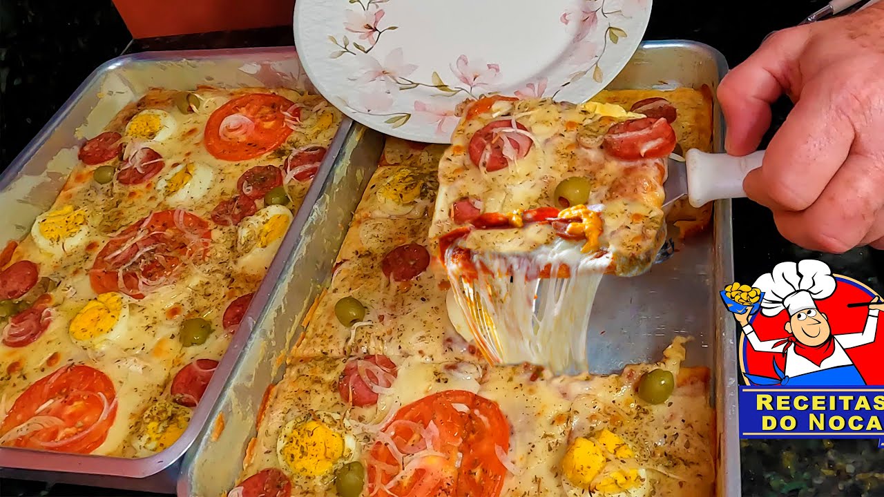 PIZZA DIRETO NA FORMA🍕SEM SOVAR e COM MASSA MOLE🍕