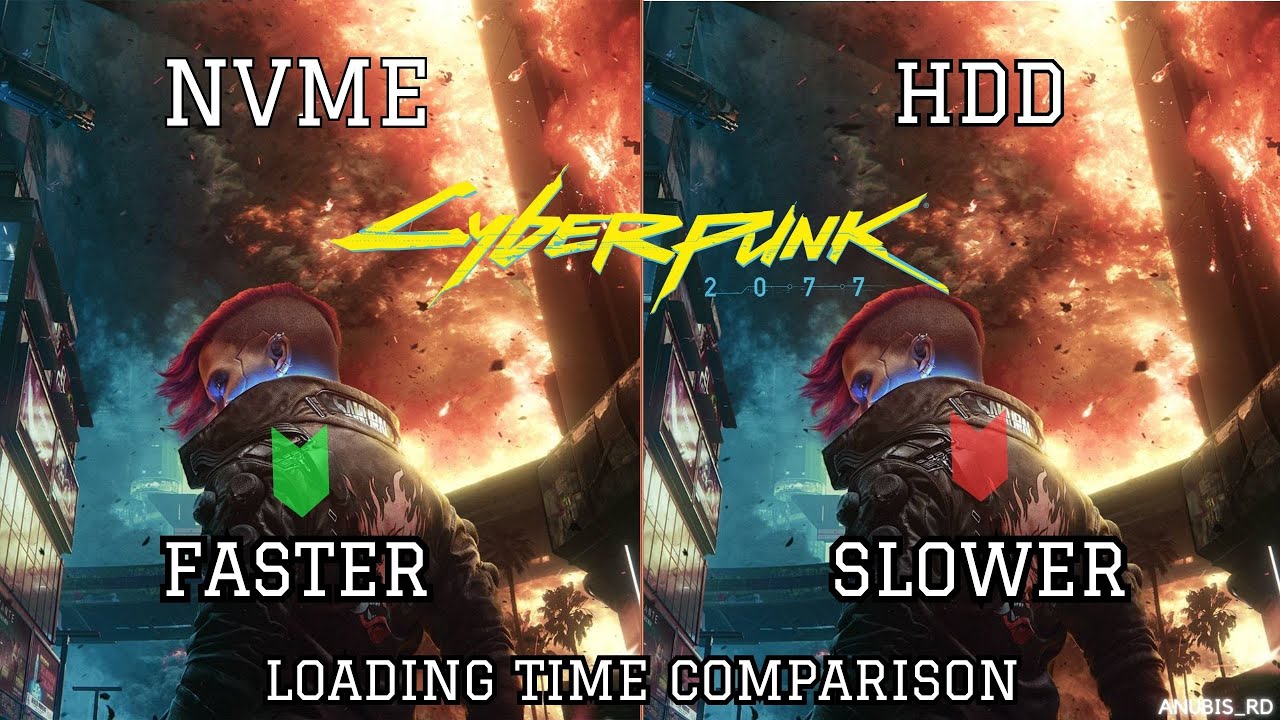 NVME vs HDD - Cyberpunk 2077 | Loading Time Comparison | Speed Test