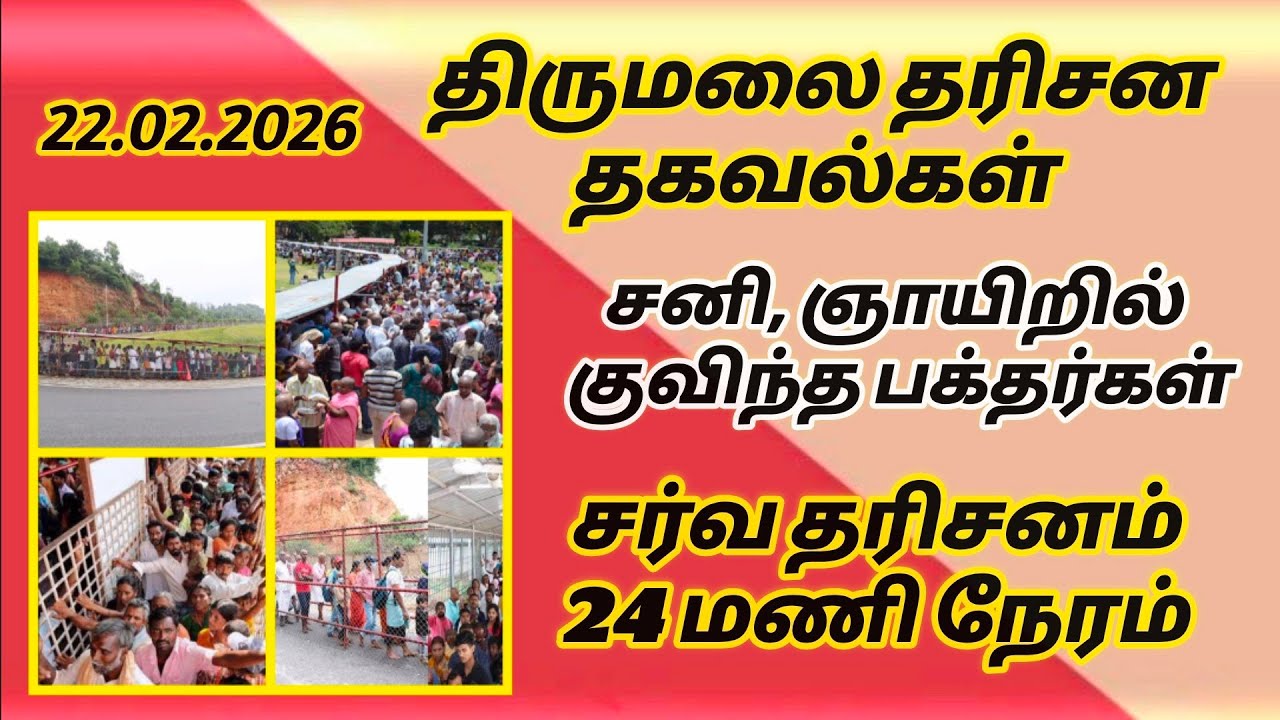 சனி ஞாயிறில்  திருமலையில் குவிந்த பக்தர்கள்.. சர்வ தரிசனம் 24 மணி நேரம்...