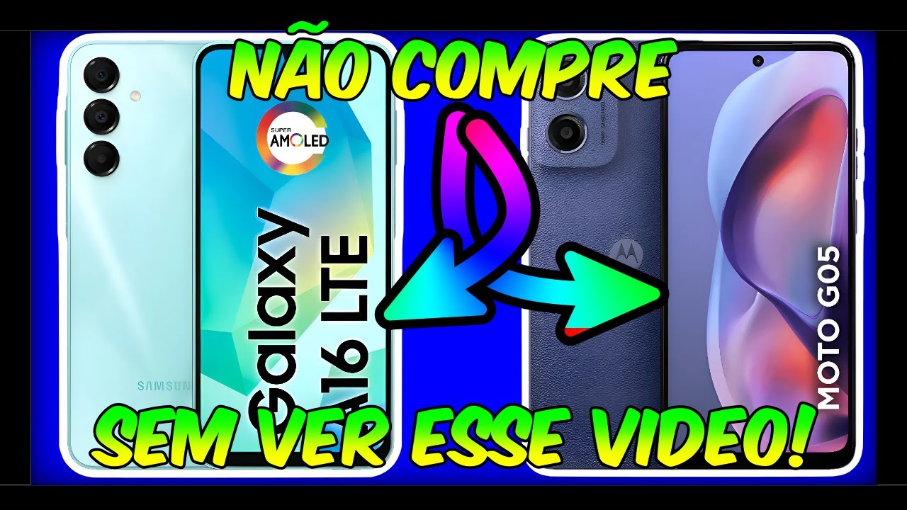 *INCRIVEL* GALAXY A16 VS MOTO G05 NOVO CELULAR CUSTO-BENEFICIO?? COMPARATIVO
