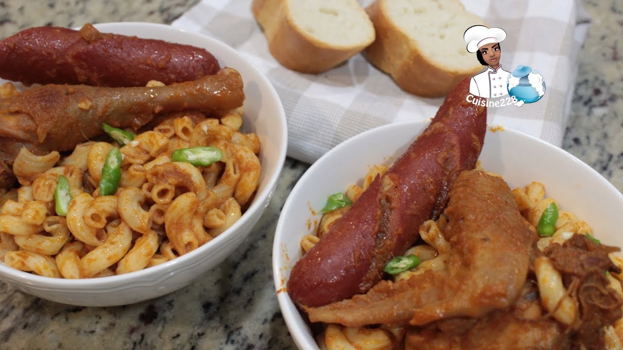 Jollof pasta || Macaroni a la sauce tomate