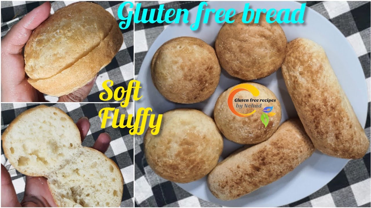 اطرى خبز فينو وبرجر خالى من الجلوتين وخالى من اللبن✔️💯 Fluffy gluten free bread dairy free baguette