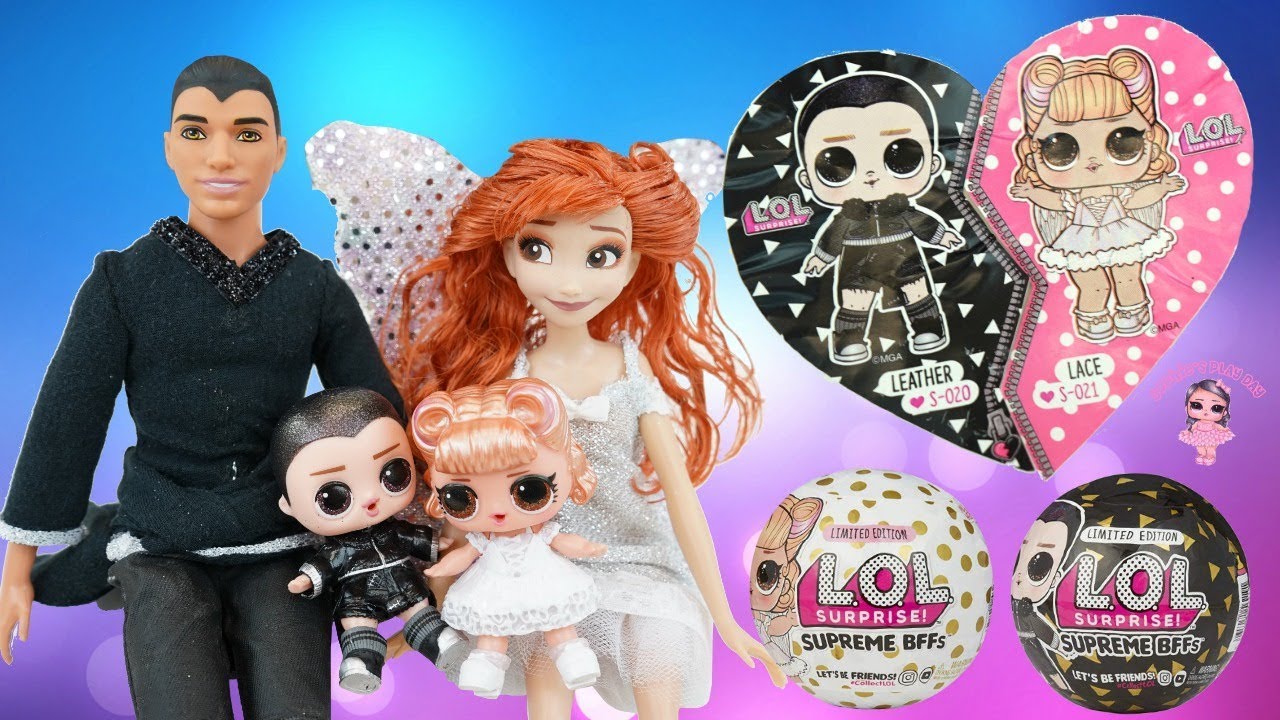 LOL Surprise Supreme BFFS Unboxing Leather and Lace + Barbie Mommy and Daddy LOL Surprise Dolls