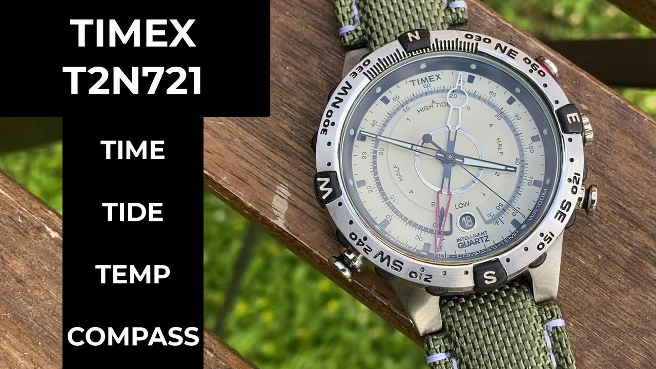 Обзор Timex T2N721 – (время), приливы, температура и компас