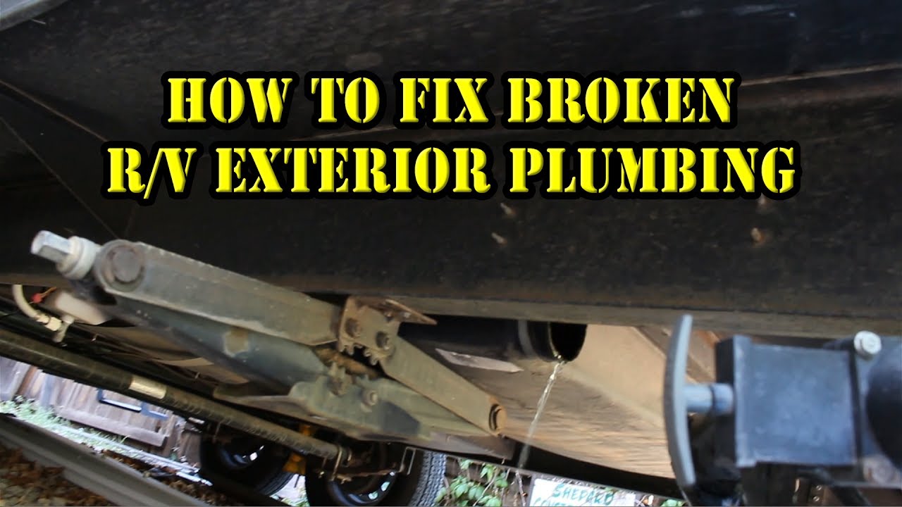 HOW TO - Fix / Repair RV Exterior Grey Black Water Tank Plumbing RV Hacks 5th wheel travel trailer