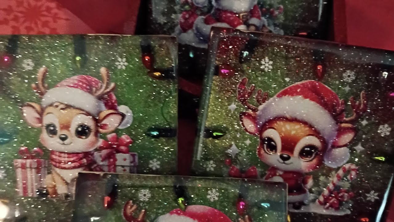 Bonus video!! Really adorable reindeer coasters and old school Christmas coasters! Enjoy! 