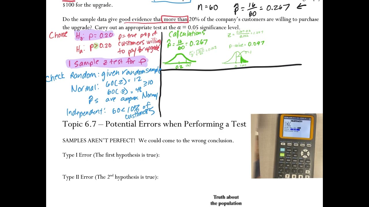 types of errors and power