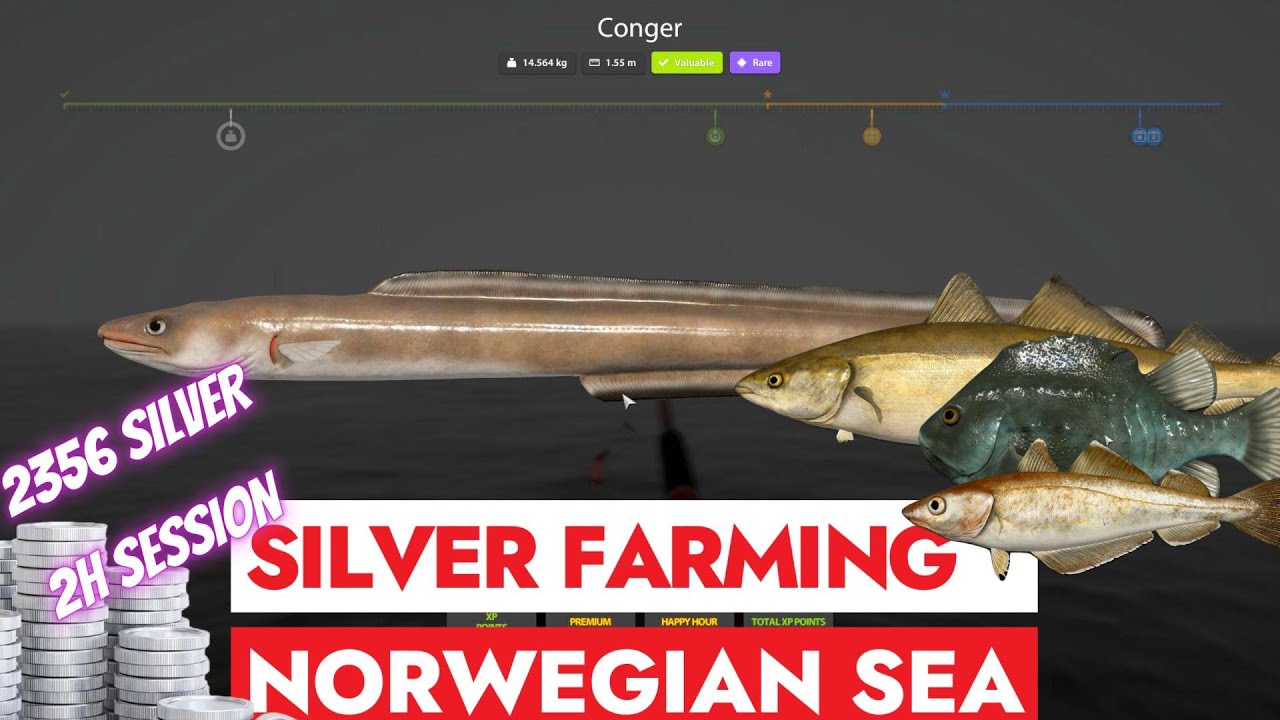 RUSSIAN FISHING 4 - RF4 - SILVER FARMING - 2K SILVER IN THIS SESSION NORWEGIAN SEA