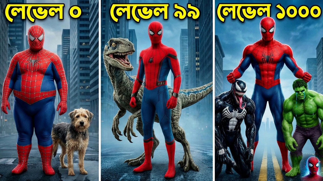 সুপারম্যান বন্দি! স্পাইডারম্যান মোটা থেকে হিরো 😈 | Fat Spider-Man Becomes Hero
