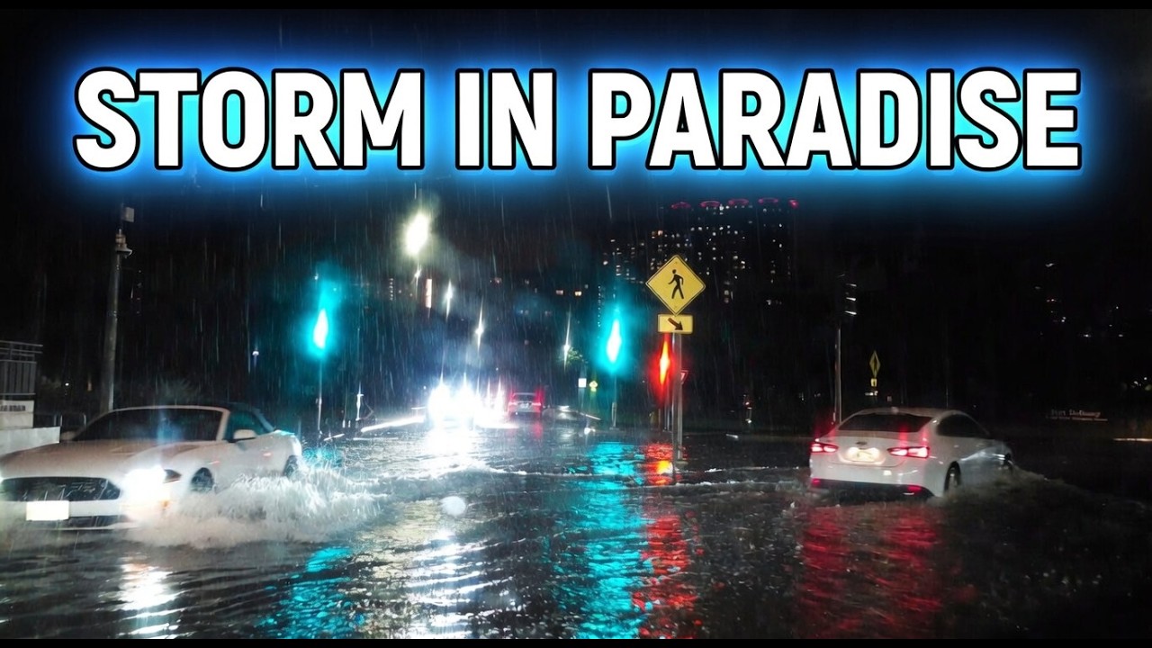 WAIKIKI FLOODING! Night Drive During Flash Flood Warning | Thursday, March 12, 2026 🌴 Hawaii John