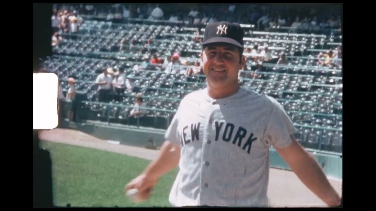 Yankees VS Twins 8/22/1968 with Mickey Mantle Home run Super 8 film (higher quality scan)