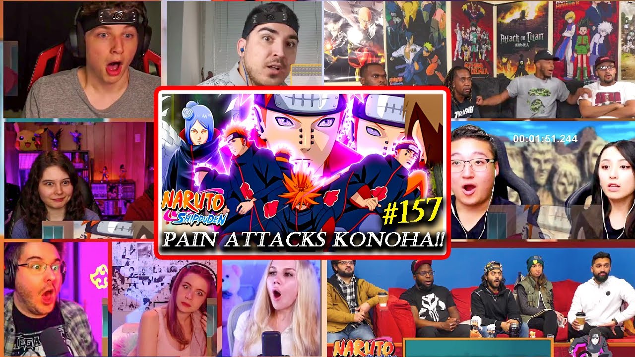 Pain Invades Konoha?! 🤯🔥 They Shall Know Pain!⚡| Shippuden 157 REACTION MASHUP 疾風伝 海外の反応