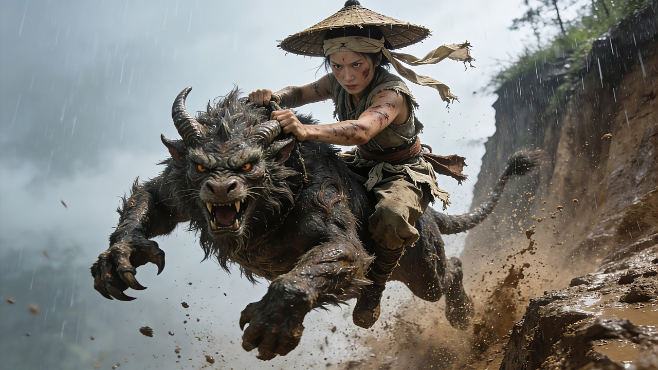 Kung Fu Movie!Ancient beast attacks—subdued single-handedly by a “useless” youth,shocking everyone.