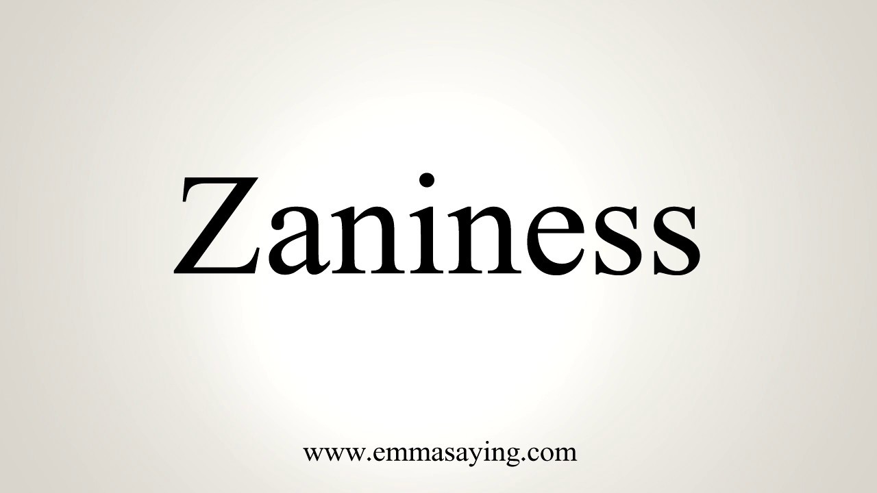 How To Pronounce Zaniness