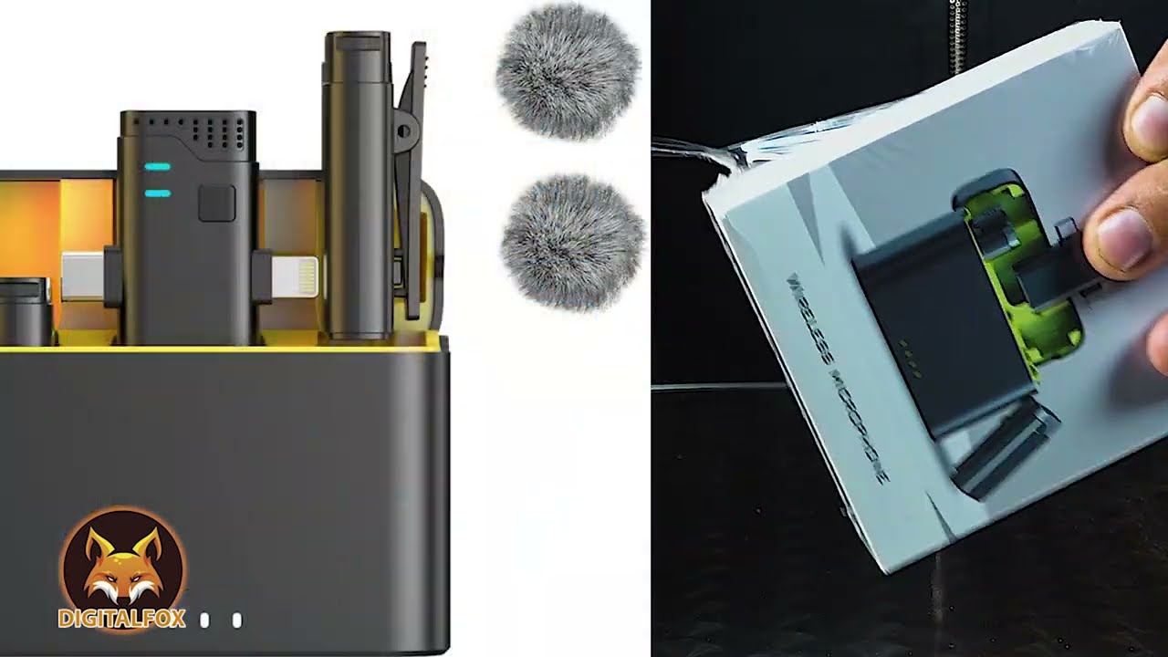 Unboxing Wireless Lavalier Microphone For Phone Android iPhone ipad Vlog Live Stream Mic