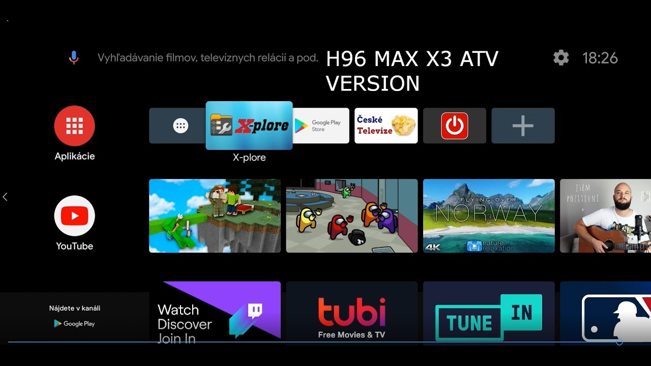 H96 max X3- ATV VERZIA ROM