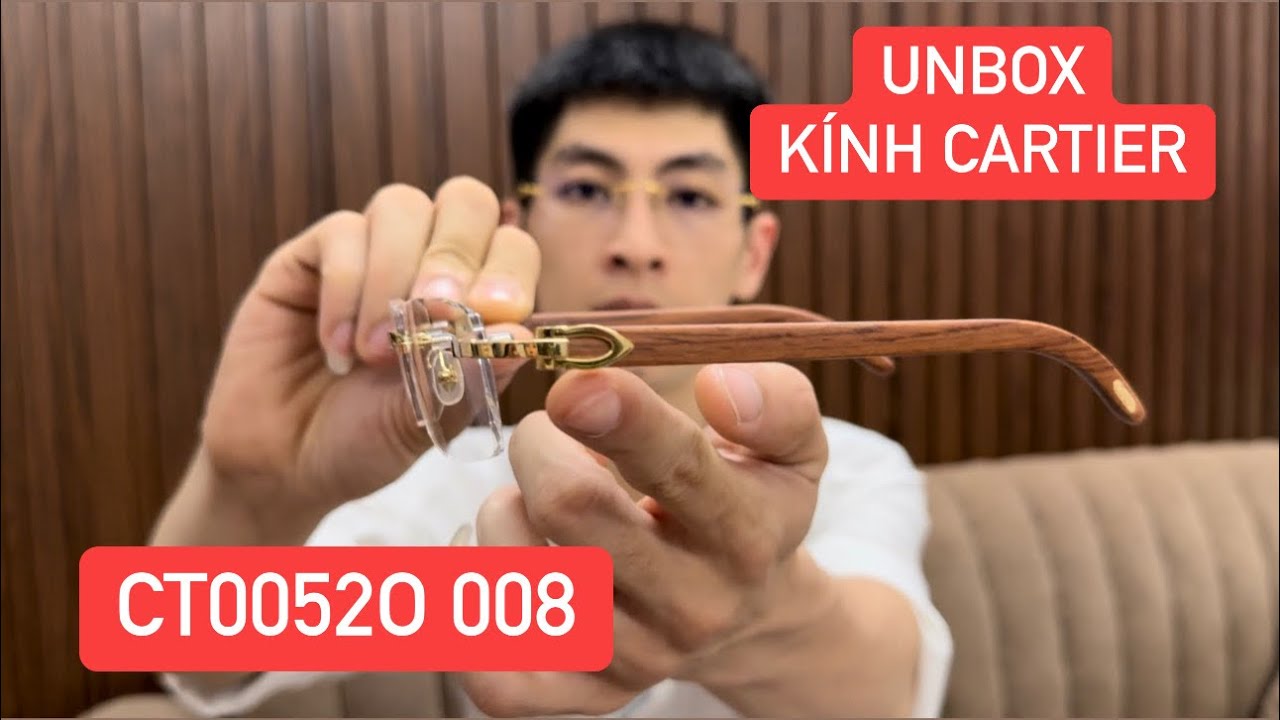 UNBOX l KÍNH CARTIER GỌNG GỖ CT0052O 008 l LỊCH SỰ - SANG TRỌNG l Tiến Nguyễn Cartier