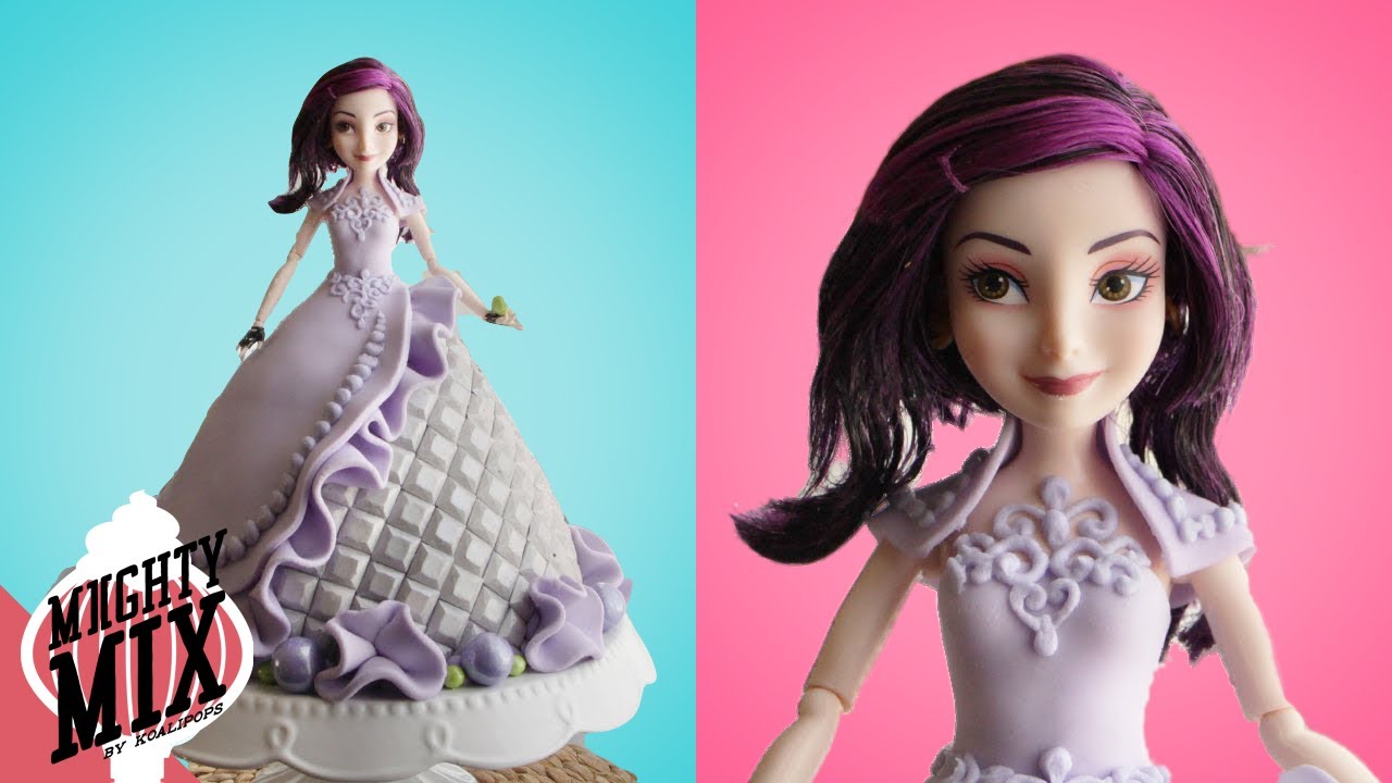 Disneys Descendants 1  Mal Doll Cake   How To MiightyMix