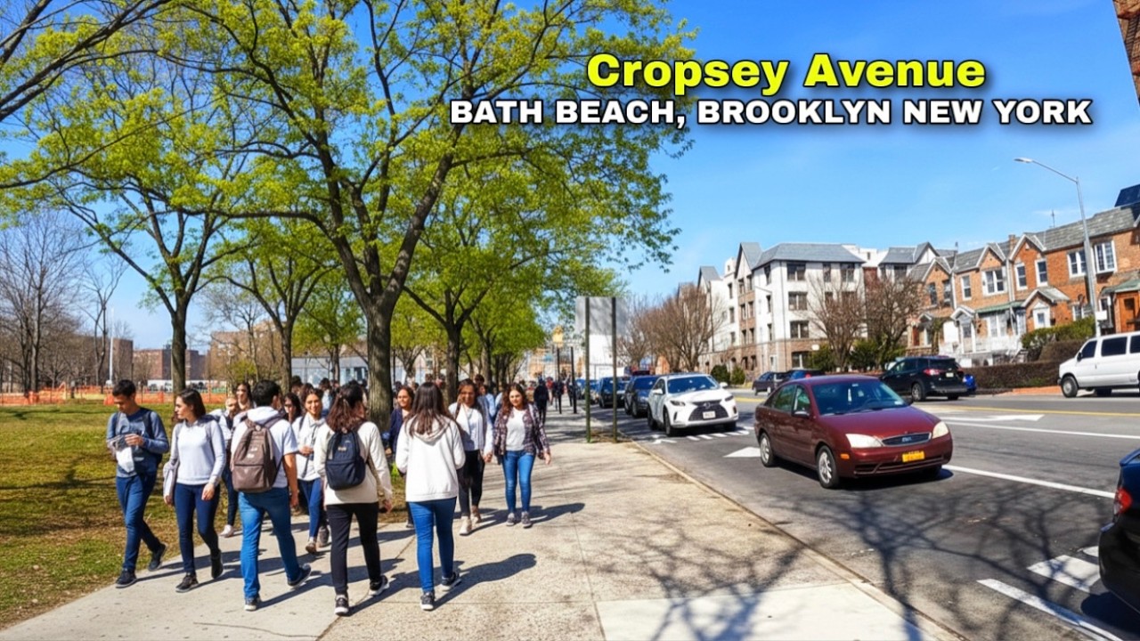 Walking Cropsey Ave  (Bath Beach Brooklyn)