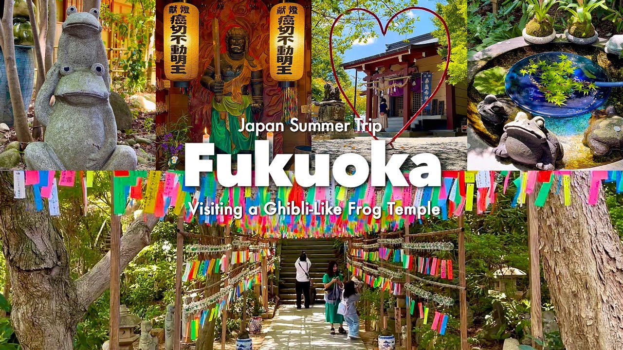 Summer trip to the Japanese countryside - Visiting a Ghibli-Like Frog Temple | Fukuoka, Japan