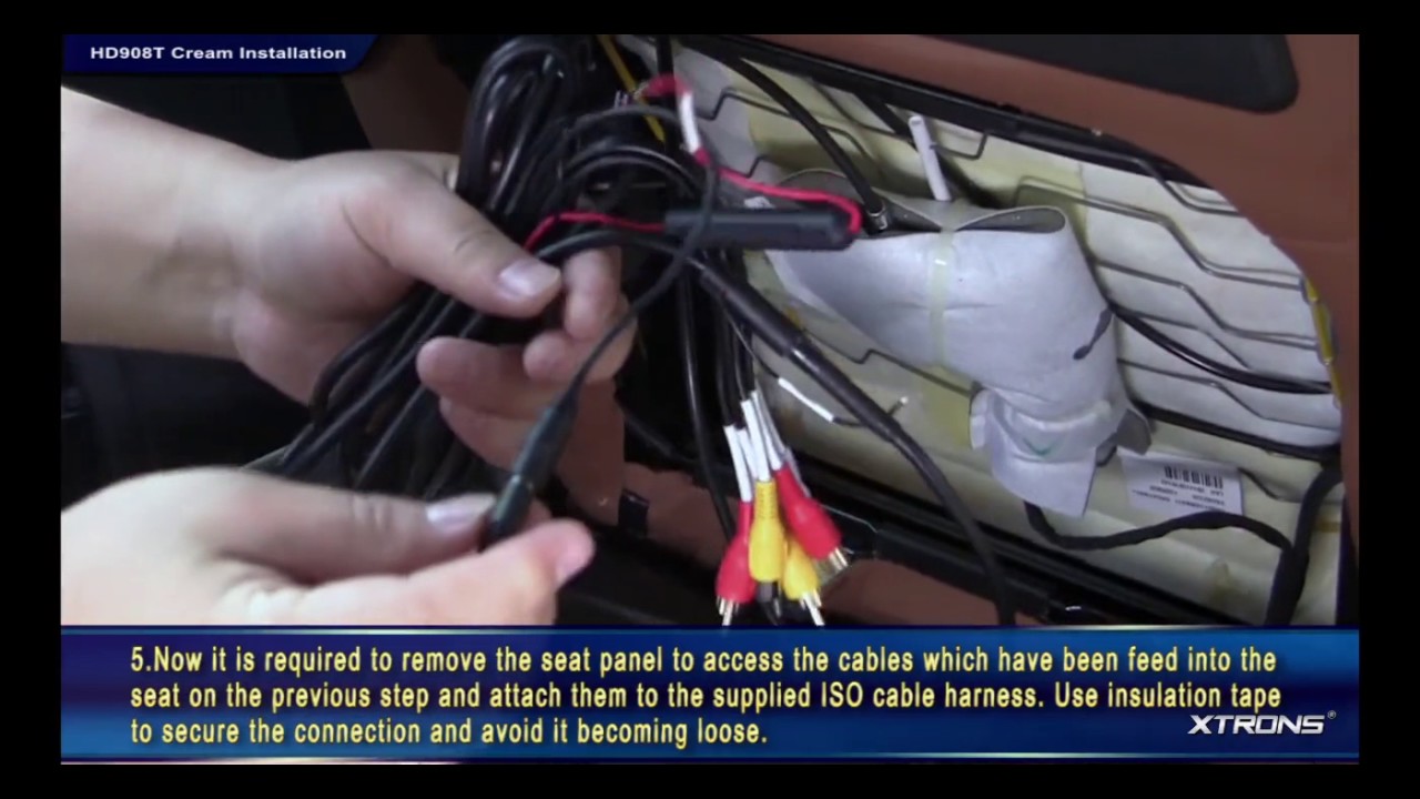HD908T Headrest DVD Installation