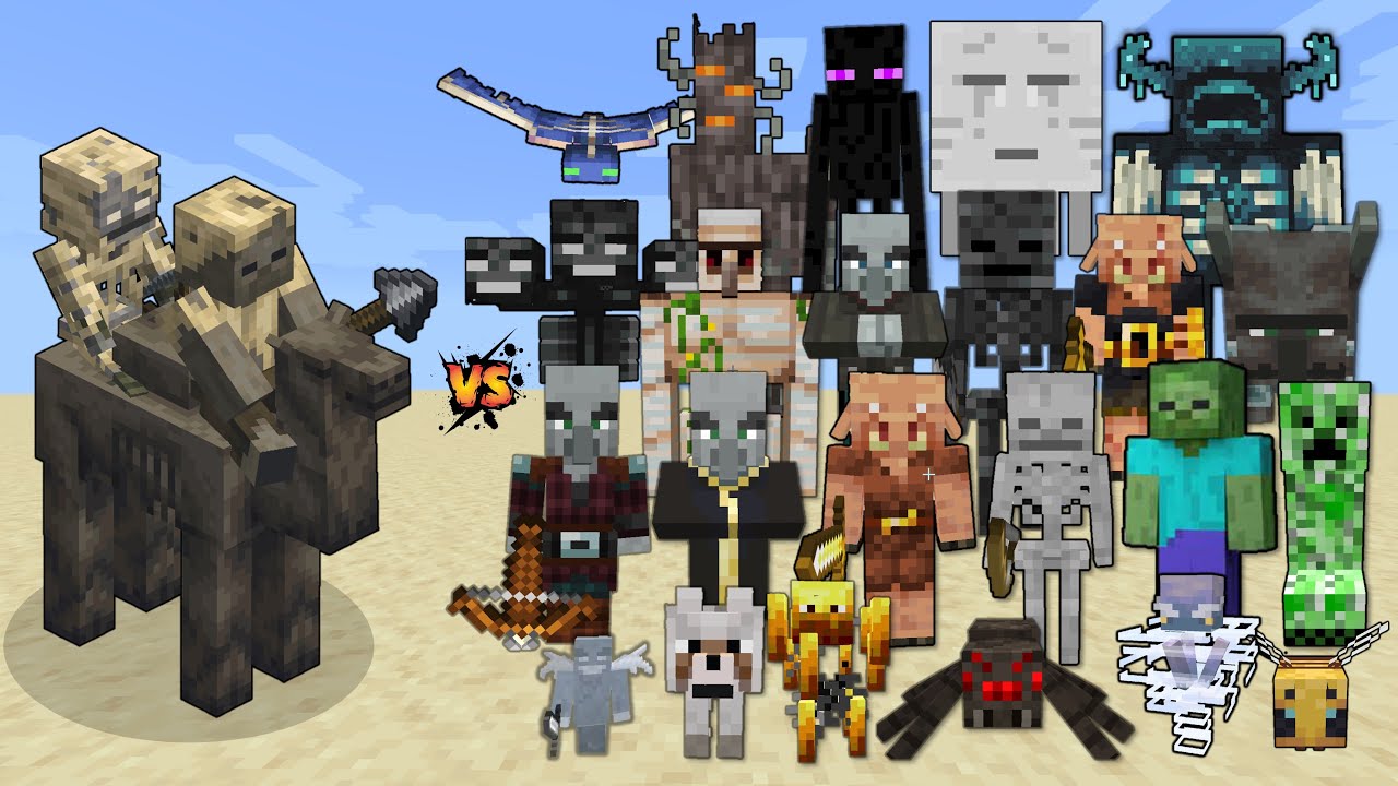 Camel husk vs all mobs in minecraft
