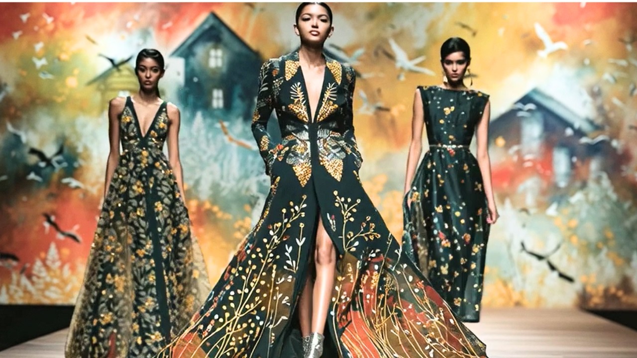 Boho Noir | Top Fashion Trends 2026 | AI Fashion Runway (4K) | Dark Ambient Drums & Synth