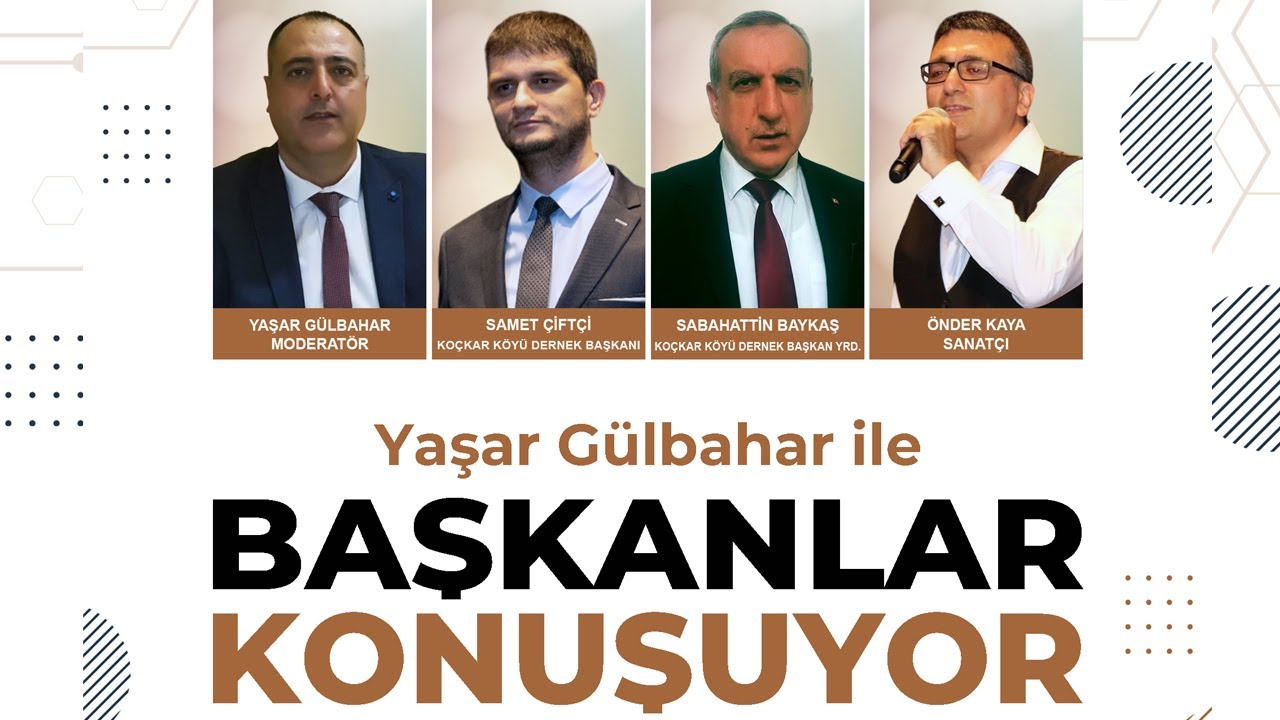 Başkanlar Konuşuyor Programının konukları Koçkar Dernek Başkanı Samet Çiftçi ve  Sabahattin Baykaş