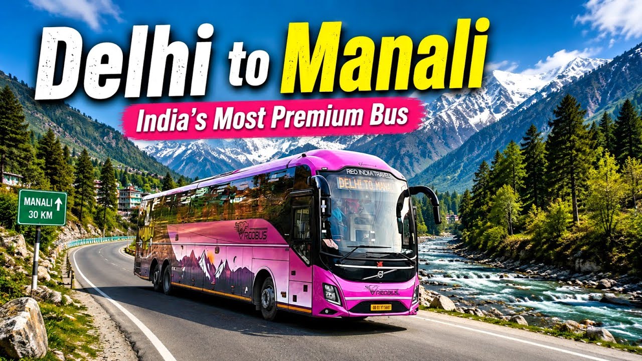  India&rsquo;s Most Luxury Bus to Manali? 🚌 | Top Rated Volvo 9600 Bus Journey to Himachal
