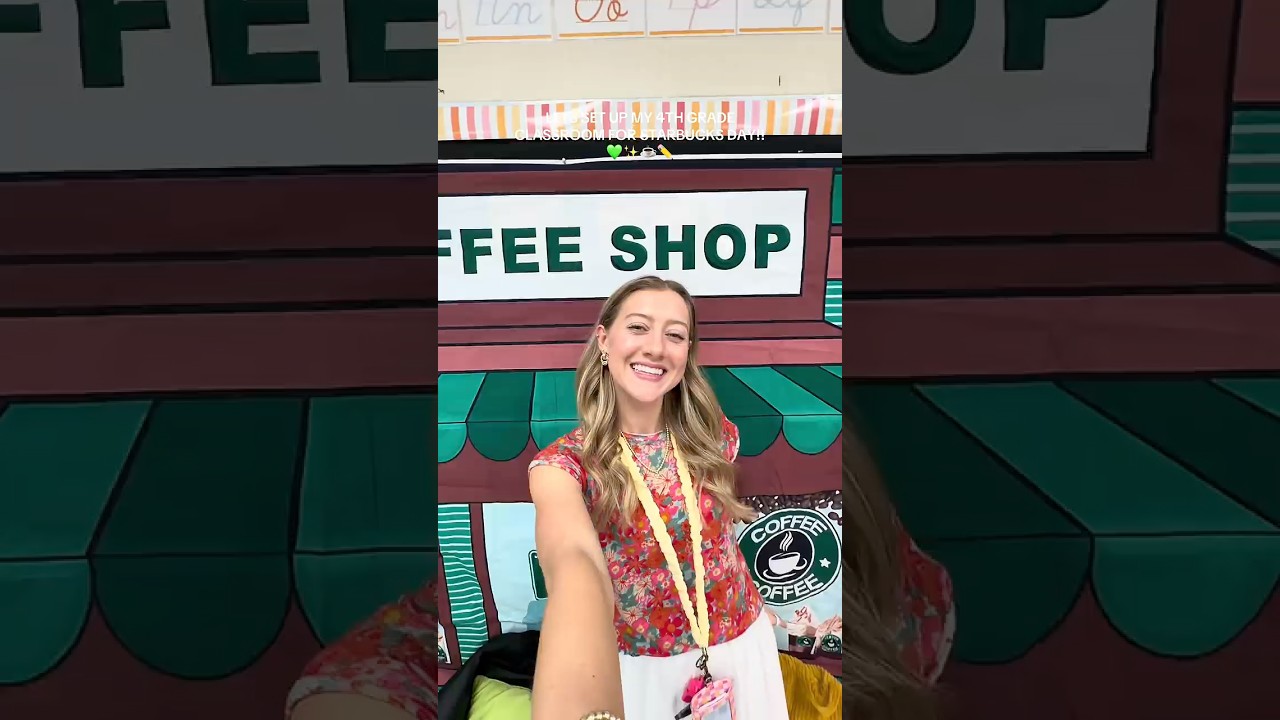 Starbucks day set up! #teachers #teacher #classroom #explore #elementary #teach #explorepage